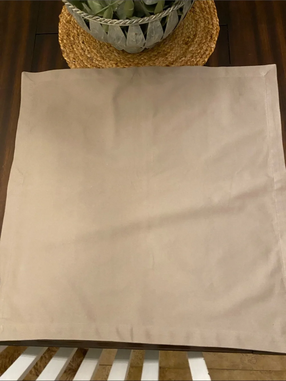 Set of 4 Restoration Hardware brushed cotton large dinner napkins